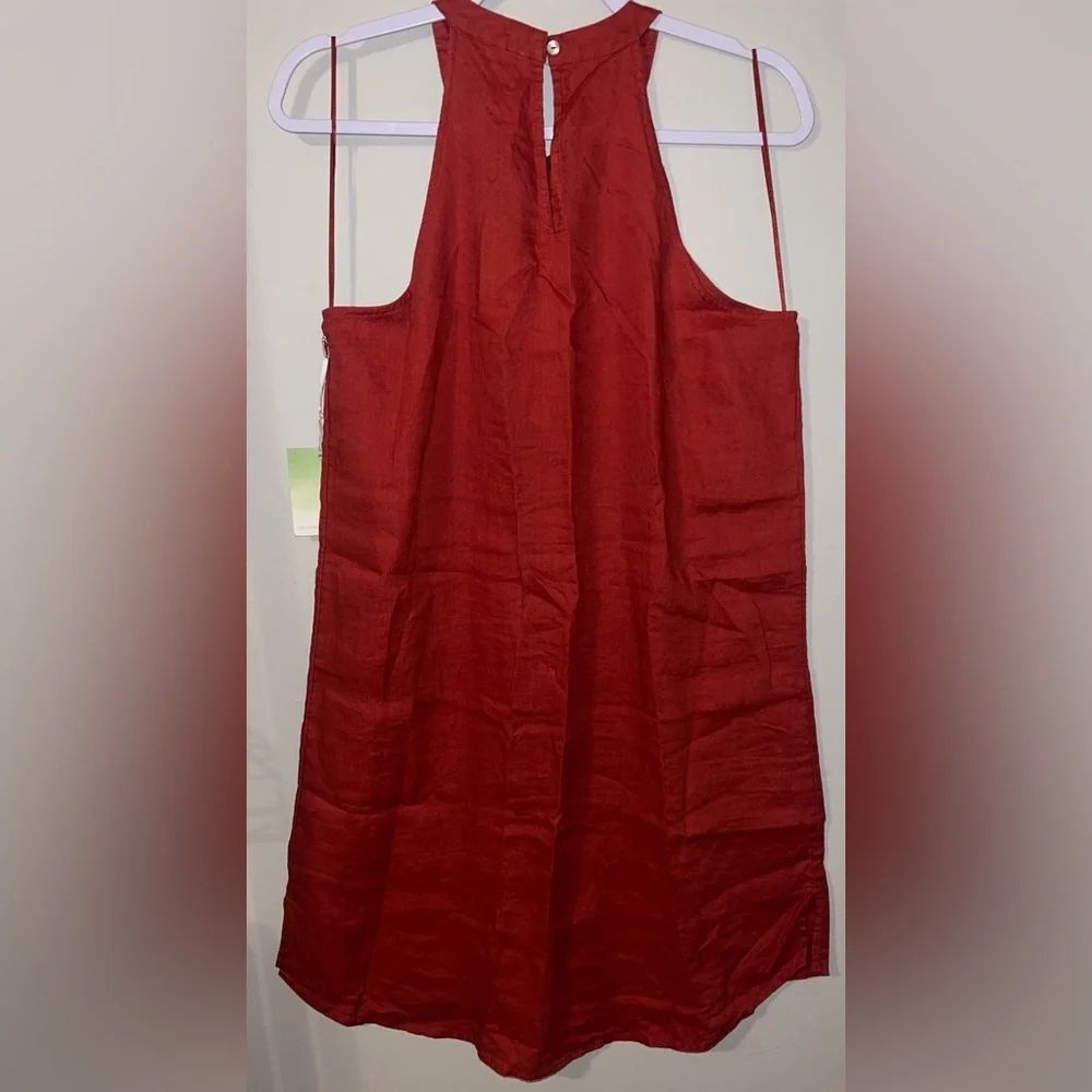 Sigrid Olsen Red Orange Linen Dress - Picture 4 of 4
